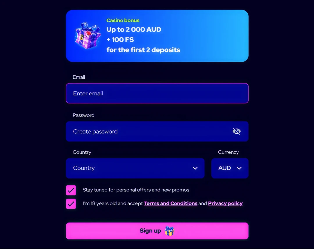 Charmius sign up